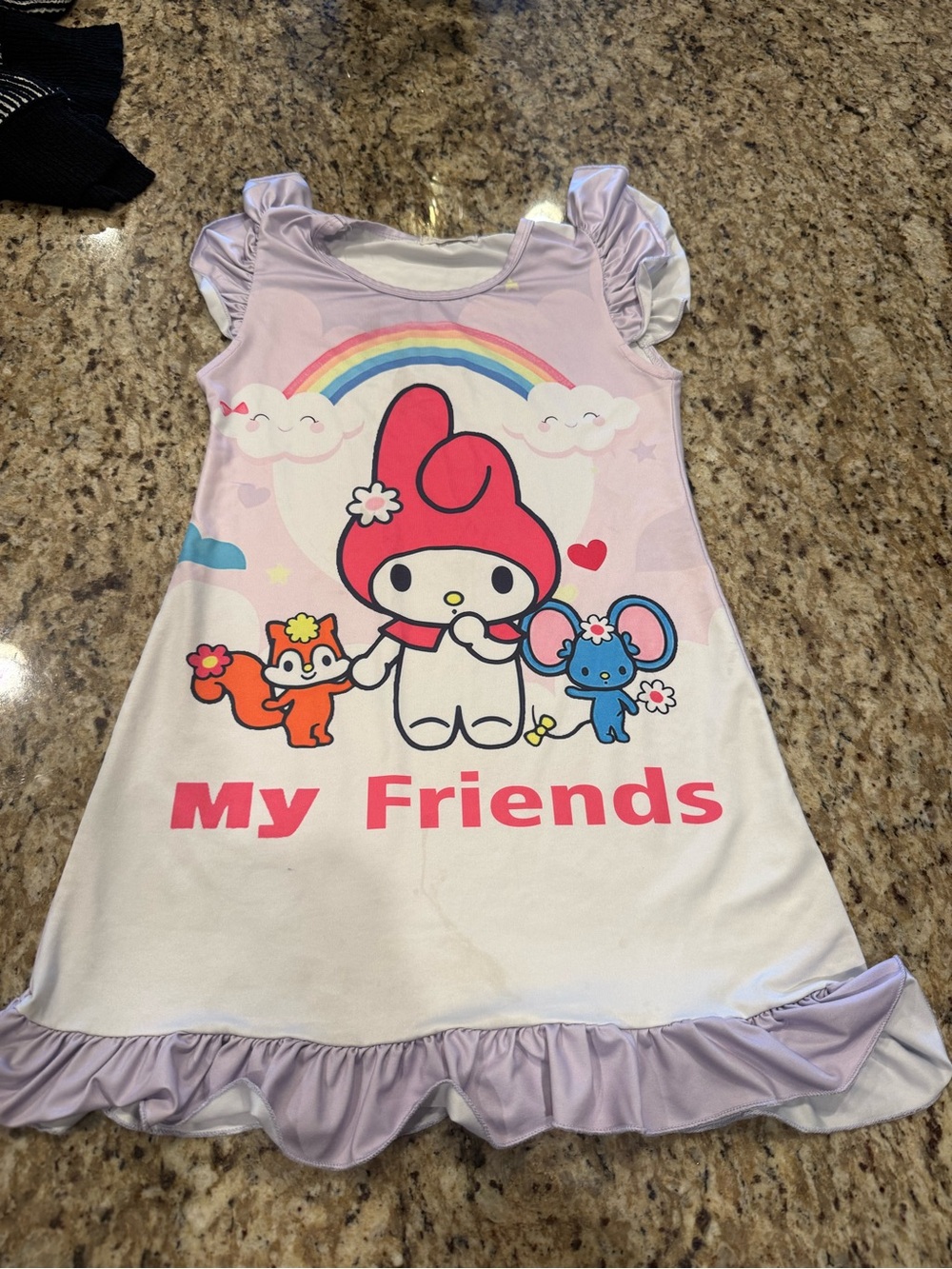 Hello Kitty Lilac, Pink & White Kids Nightgown - My Friends